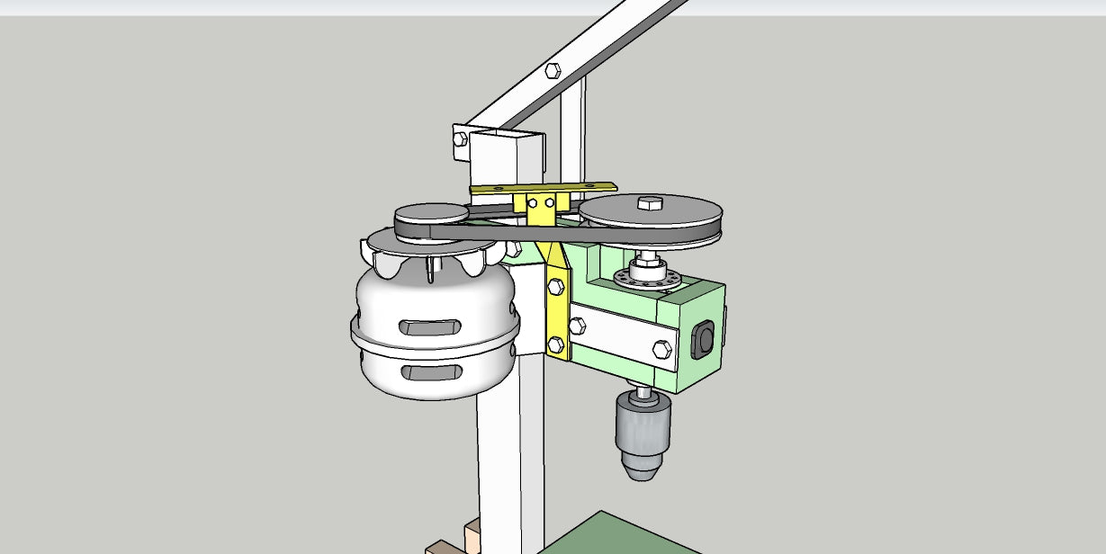 Projeto de furadeira de bancada com motor de tanquinho