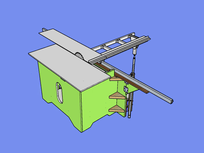 Projeto para serra esquadrejadeira com braço articulado