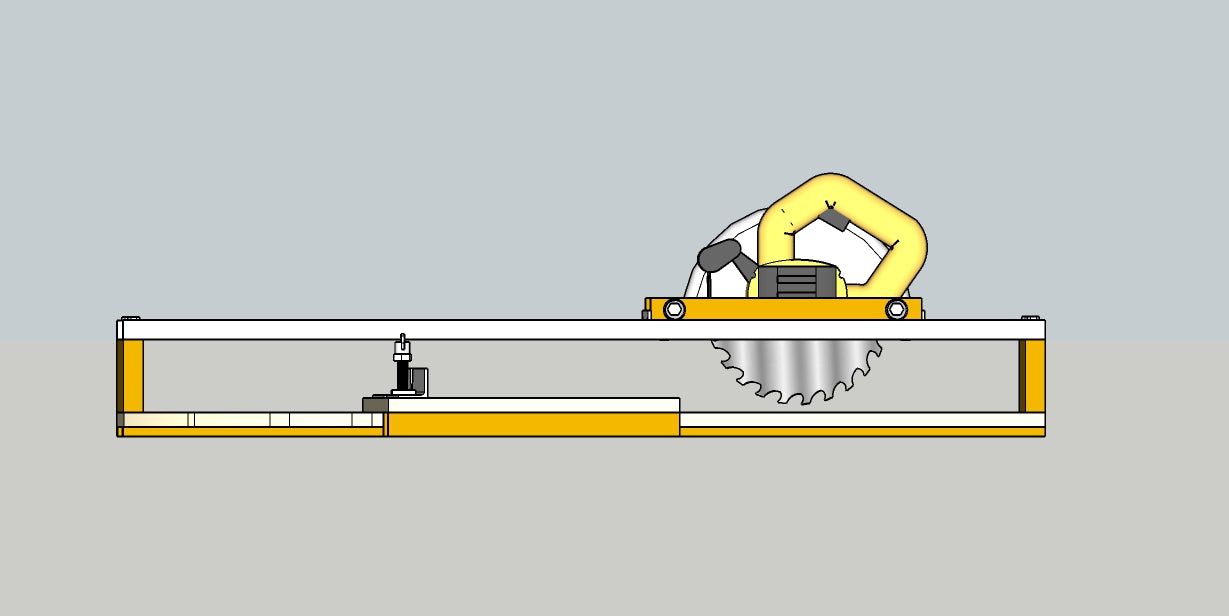 Projeto para fazer Guia com meia esquadria para serra circular
