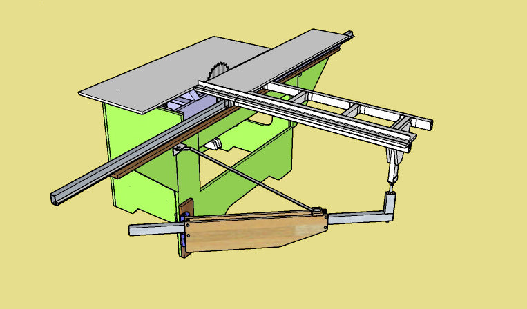Projeto para serra esquadrejadeira com braço articulado