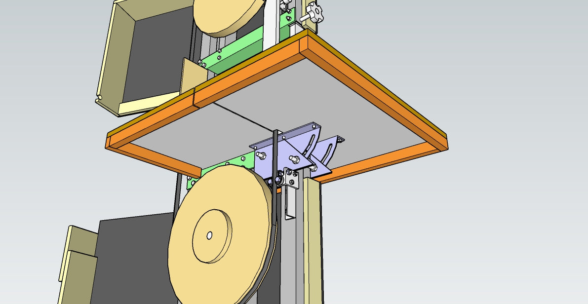 Projeto para serra fita de metalon volante 400mm
