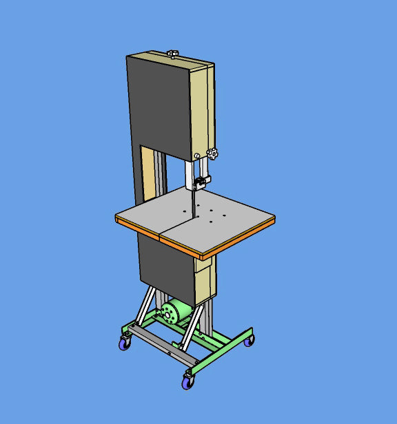 Projeto para serra fita de metalon volante 400mm
