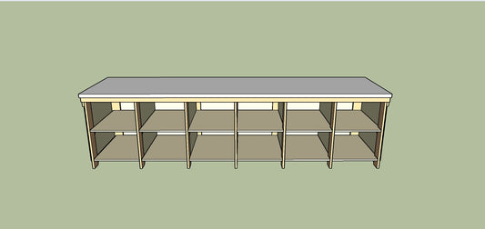 Projeto para balcão organizador de ferramentas para oficina