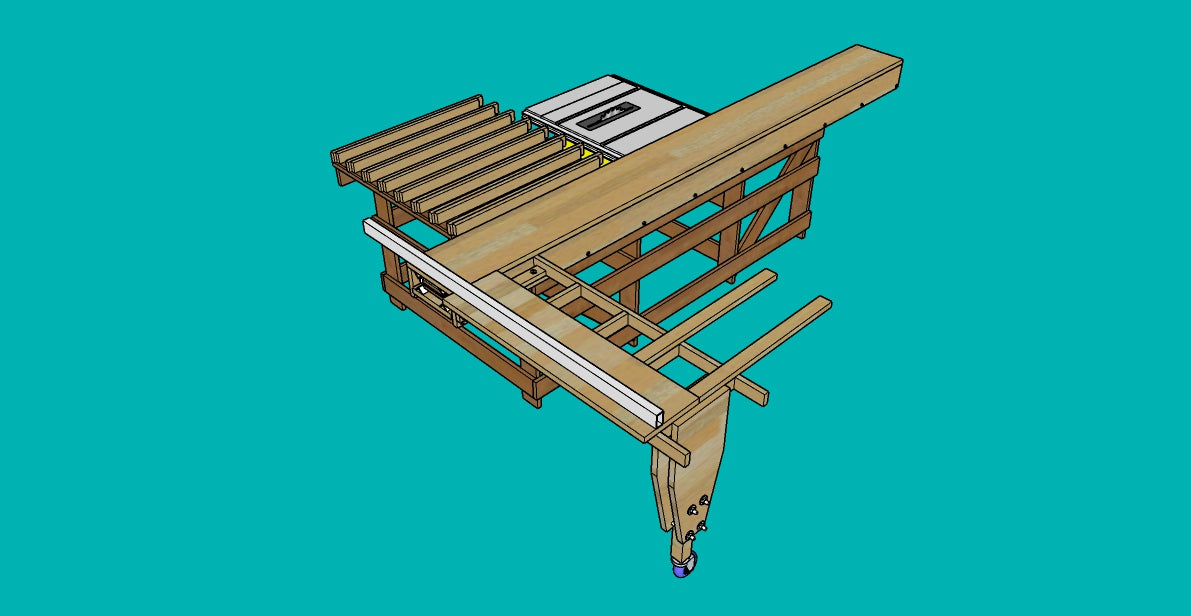 Projeto de esquadrejadeira para chapa inteira com serra de bancada