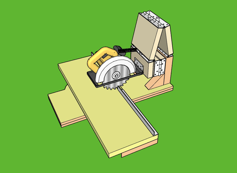 Projeto para meia esquadria com braço articulado