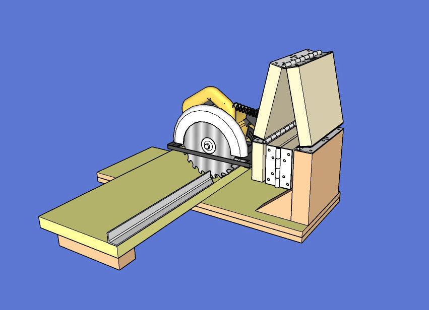 Projeto para meia esquadria com braço articulado