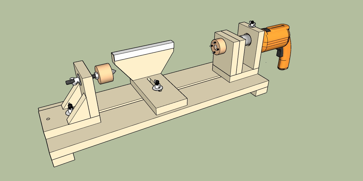 Projeto para torno com furadeira