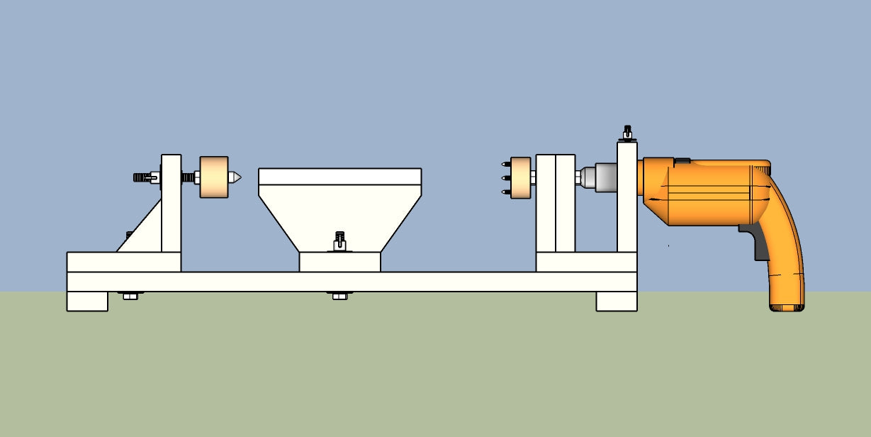 Projeto para torno com furadeira